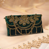 Khawaish Emerald Flap Bag