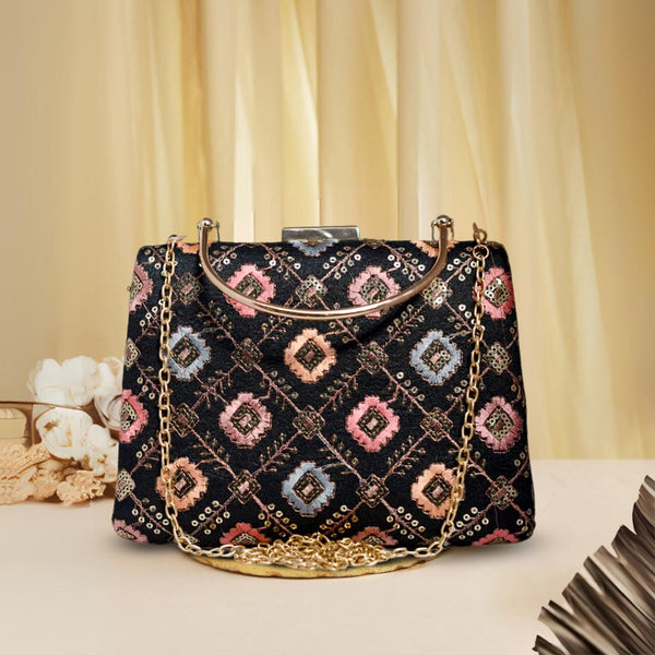 Anara Handle Clutch | Black - ArtFlyck