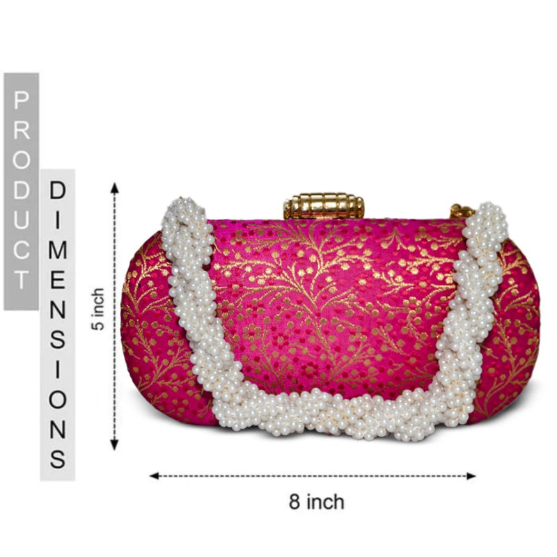 Anaya Capsule Fuchsia Clutch - ArtFlyck