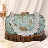 Anaya Capsule Mint Clutch - ArtFlyck