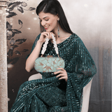 Anaya Capsule Mint Clutch - ArtFlyck