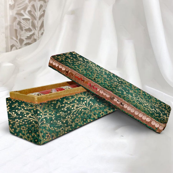 Banarasi Green Bangle Choora Box - ArtFlyck