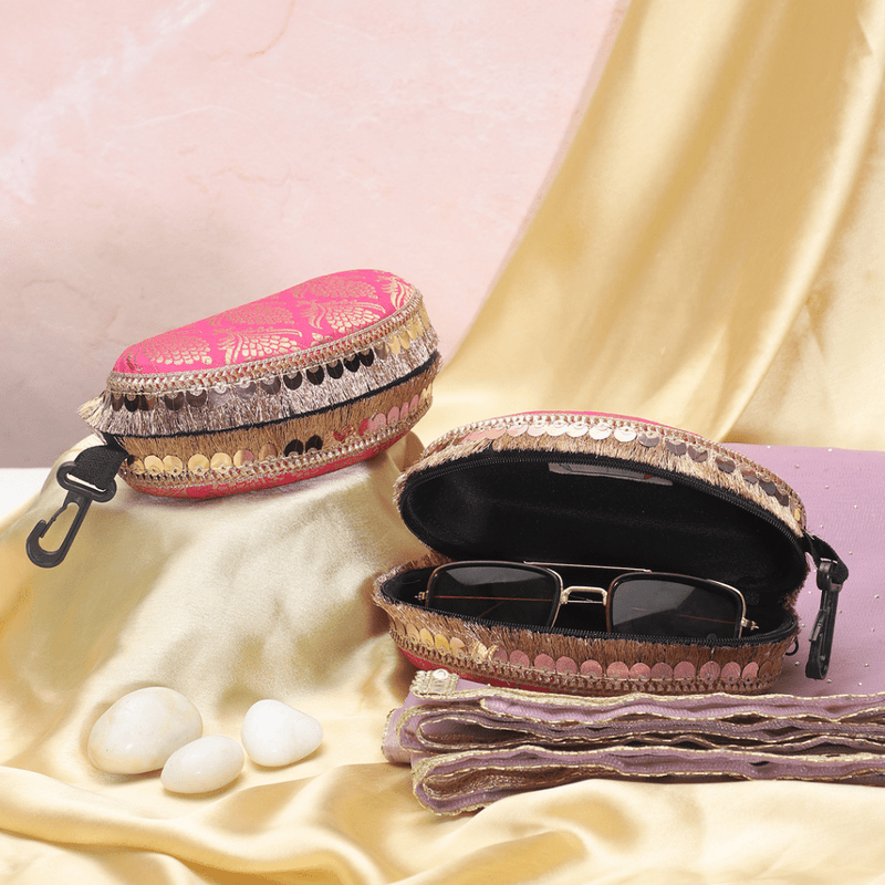 Banarasi Silk Sunglasses Case | Margenta - ArtFlyck