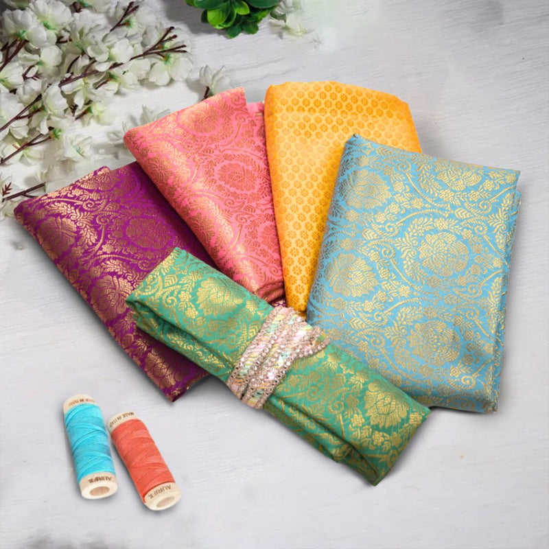 Banarasi Silk Weave Blouse Fabric | Margenta - ArtFlyck