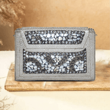 Bohemia Metal Envelope Clutch | Silver - ArtFlyck