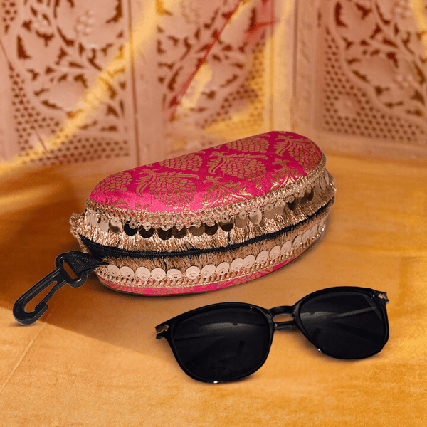 Brocade Silk Mirror Sunglasses Case | Margenta - ArtFlyck