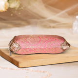 Brocade Silk Sunglasses Case | Pastel Pink - ArtFlyck