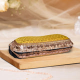 Brocade Silk Sunglasses Case | Pink - Yellow - ArtFlyck