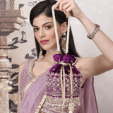 Gulab Purple Potli | Made to Order - ArtFlyck