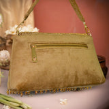 Ibadat Pearl Flap Bag | Golden - ArtFlyck