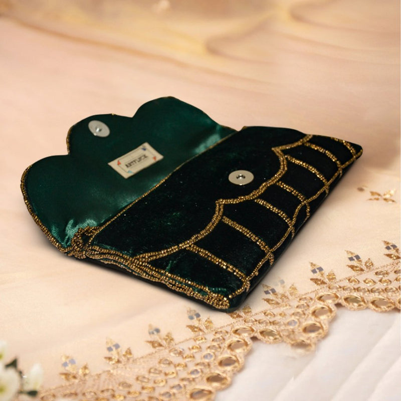 Khawaish Emerald Flap Bag - ArtFlyck