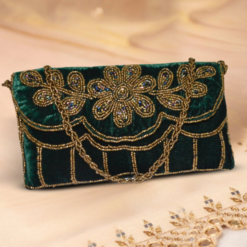 Khawaish Emerald Flap Bag - ArtFlyck