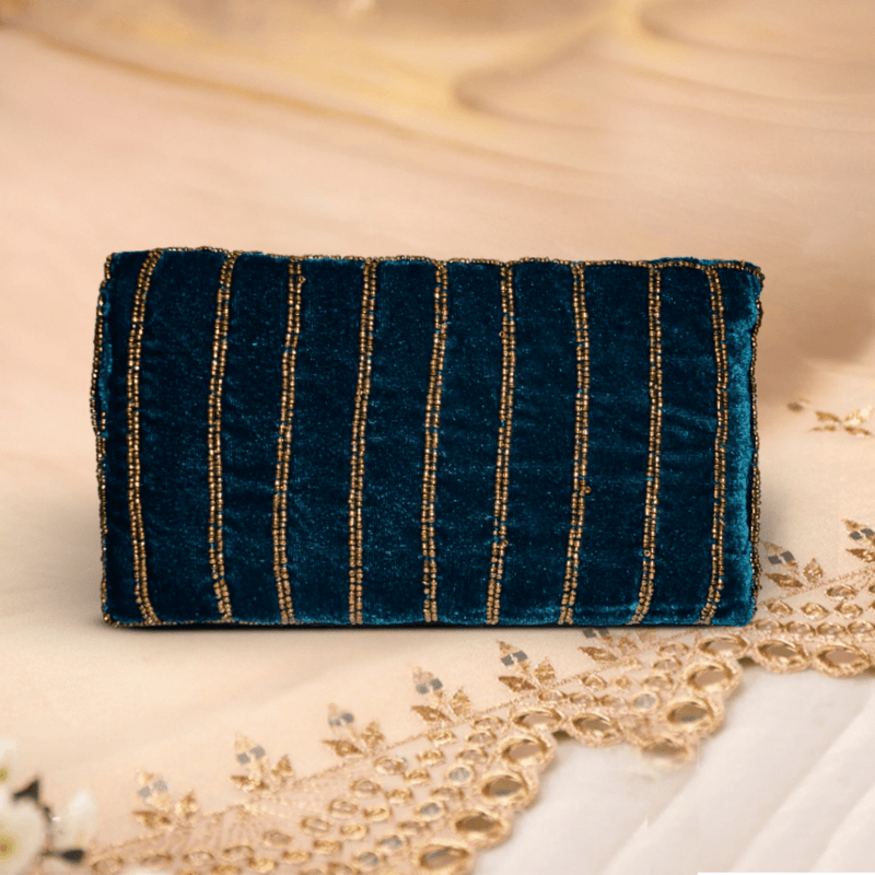 Khawaish Teal Flap Bag - ArtFlyck