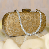 Naaz Banarasi Clutch | Gold - ArtFlyck