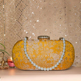 Naaz Banarasi Clutch | Yellow - ArtFlyck