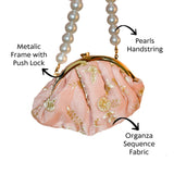 Peachy Organza Batua Bag - ArtFlyck