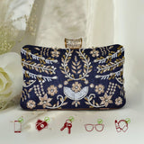 Pillow Zari Clutch | Blue - ArtFlyck