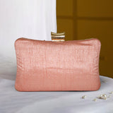 Pillow Zari Clutch | Peach - ArtFlyck