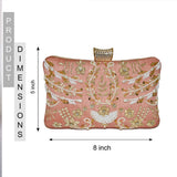 Pillow Zari Clutch | Peach - ArtFlyck