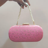 Naaz Banarasi Clutch | Pink